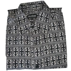 Men's Vintage Knockout 80's Retro Print Long Sleeve T Shirt Size L